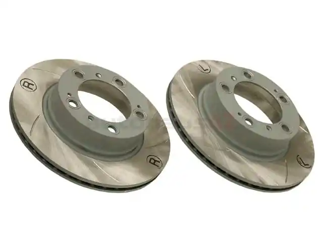 Sebro Slotted & Coated 98635240104, 909317CLRSET Disc Brake Rotor; Rear - Porsche Time-Limited