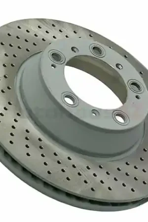 Sebro Coated 99635240600, 205824C Disc Brake Rotor; Rear Right; Directional; Cross-Drilled - Porsche Money Back Guarantee
