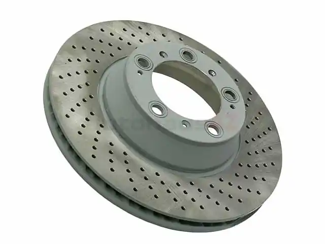 Sebro Coated 99635240600, 205824C Disc Brake Rotor; Rear Right; Directional; Cross-Drilled - Porsche Money Back Guarantee