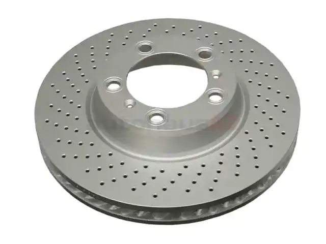 Direct From Factory ATE Coated SP34101 Disc Brake Rotor; Front Left; Directional; Cross-Drilled - Porsche