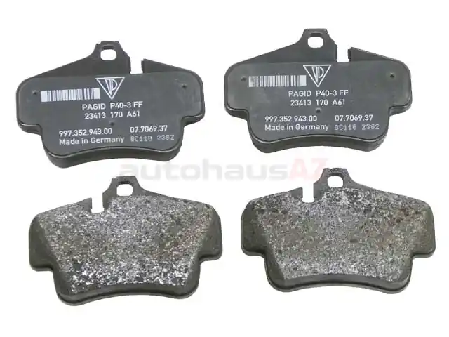 Genuine Porsche 982698451C Brake Pad Set; Rear - Porsche Discount