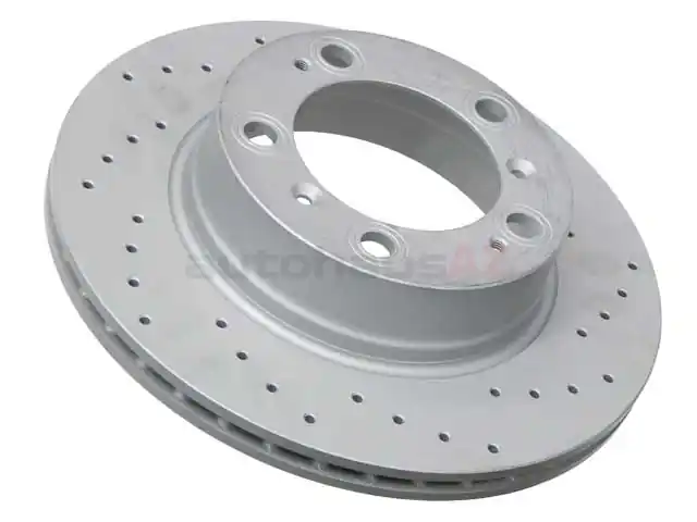 Zimmermann Sport Z X-Drilled 98635240104SP, 460152452 Disc Brake Rotor; Rear; Vented; Cross-Drilled - Porsche Hot Picks