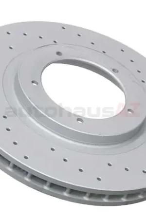 Zimmermann Sport Z X-Drilled 95135104100SP, 460150652 Disc Brake Rotor; Front; Vented; Cross-Drilled - Porsche Price Cut