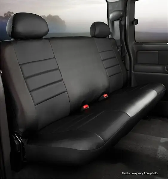 Fia SL62-72 BLK/BLK LeatherLite™ Custom Seat Cover Same Day Shipping