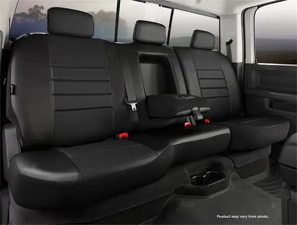 Fia SL67-15 BLK/BLK LeatherLite™ Custom Seat Cover Direct From Manufacturer