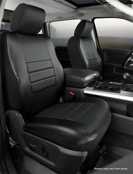 Fia SL69-52 BLK/BLK LeatherLite™ Custom Seat Cover Money Back Guarantee