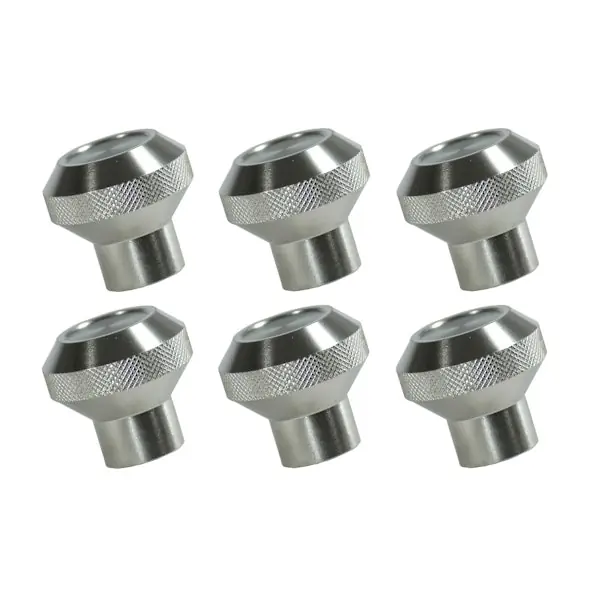 Rugged Ridge 11126.01 Dash Knob Set; Billet Stainless Steel; 76-86 Jeep CJ Models Top Rated