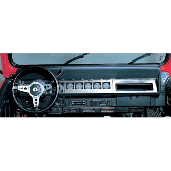 Deal Rugged Ridge 11144.01 Dash Overlay Kit; Stainless Steel; 87-95 Jeep Wrangler YJ