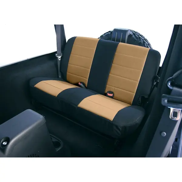 Rugged Ridge 13261.04 Neoprene Rear Seat Covers; Tan; 97-02 Jeep Wrangler TJ Free Returns