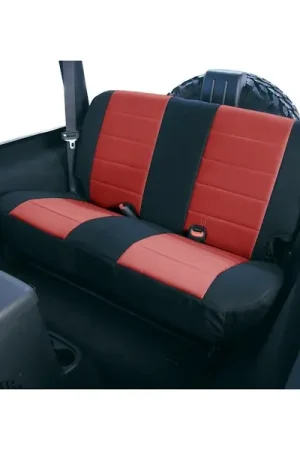 Worldwide Shipping Rugged Ridge 13261.53 Neoprene Rear Seat Covers; Red; 97-02 Jeep Wrangler TJ