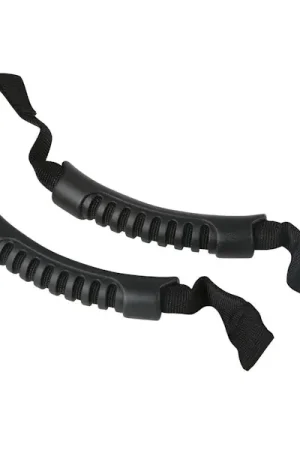 Rugged Ridge 13305.10 Front Headrest Grab Handles; Black; 07-17 Jeep Wrangler JK Same Day Shipping