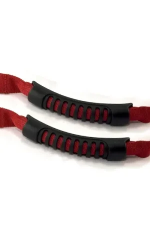 Clearance Rugged Ridge 13305.11 Front Headrest Grab Handles; Red; 07-17 Jeep Wrangler JK