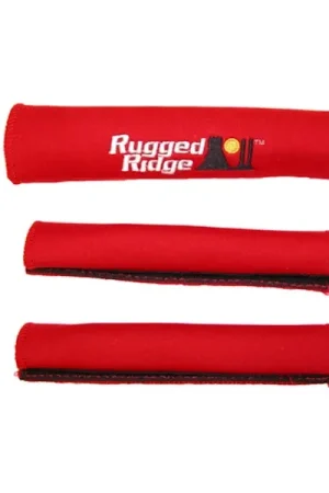 Rugged Ridge 13305.51 Neoprene Door and Grab Handle Covers; Red; 87-95 Jeep Wrangler YJ Limited Edition
