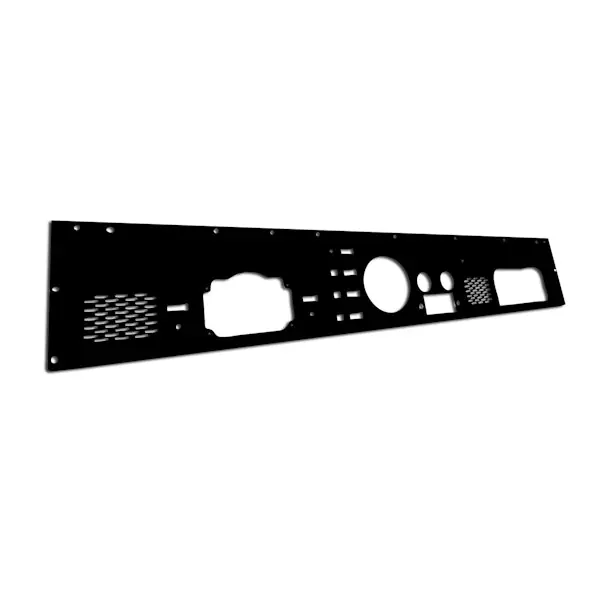 Free Returns Rugged Ridge 13320.12 Dash Panel; Pre-Cut Holes; Black; 76-86 Jeep CJ Models