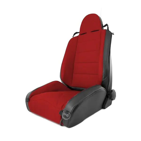 Rugged Ridge 13416.53 XHD Off Road Racing Seat, Reclinable, Red Worldwide Shipping