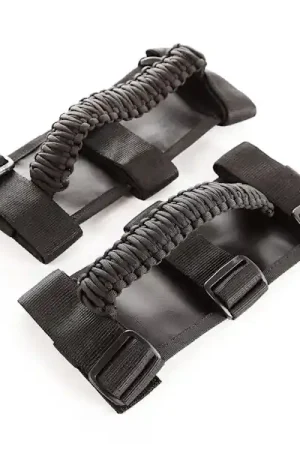 Rugged Ridge 13505.30 Paracord Grab Handles; Black/Black; Pair Direct From Manufacturer