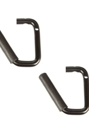 Worldwide Shipping Rugged Ridge 13505.41 Steel Grab Handles, Front Pair, Black