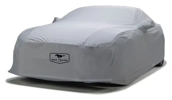 Luxury Covercraft Custom Car Covers C10136FD60PG Custom WeatherShield HP Car Cover with Mustang 60th Anniversary logo
