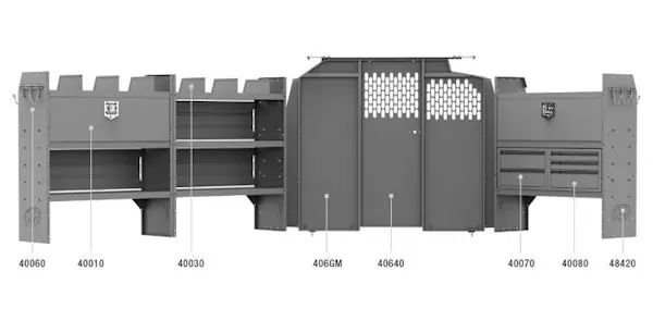 Holman (formerly Kargo Master) 4004C General Service 46 H Shelves - GM SWB Fast Shipping