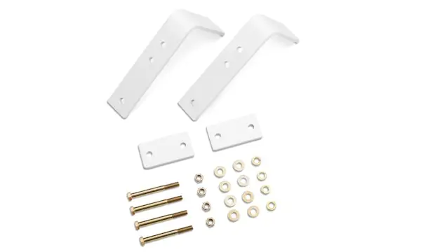 BACKRACK 91006W Light Bar Bracket; Universal; White; L Bracket; Sold in Pair Sale